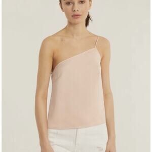 NWT MARISSA WEBB Quinn One Shoulder Blush Satin Crepe Camisole Top Sz XS $245